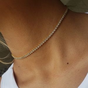 Gold Tennis Necklace
